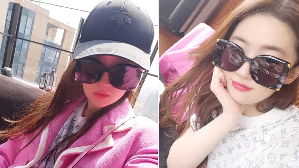 刘亦菲晒四宫格自拍美出神 戴墨镜托腮甜笑惬意悠闲