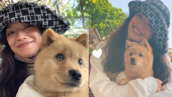 舒淇晒全素颜自拍皮肤状态超真实 嘟嘴与狗狗合照画面温馨