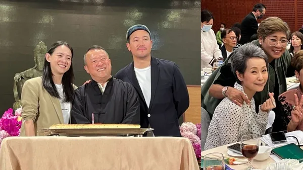 曾宝仪曾国祥为曾志伟庆祝70岁生日 黄日华叶童等欢聚一堂