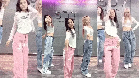 甜馨和李小璐同框跳爵士舞 阳光自信韵律感十足