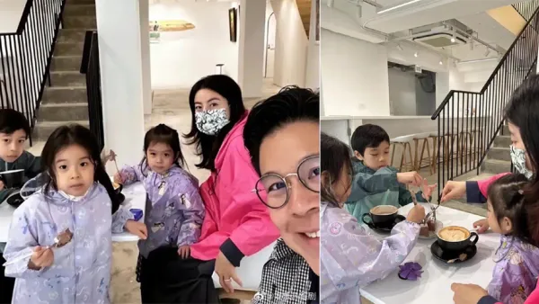 Huo Qigang and Guo Jingjing posted a family photo of the whole family on Mother's Day.