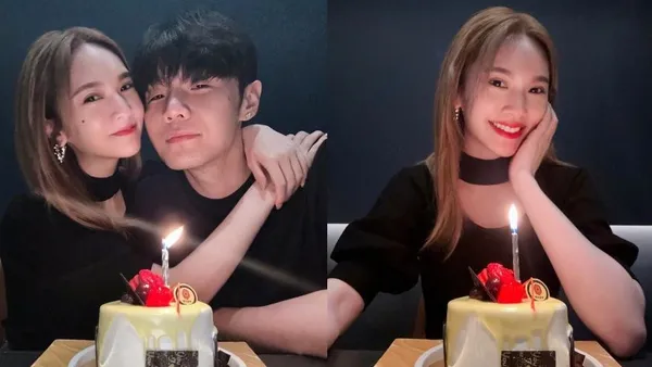 Li Ronghao celebrates Rainie's birthday in advance. The couple are so sweet to embrace each other.