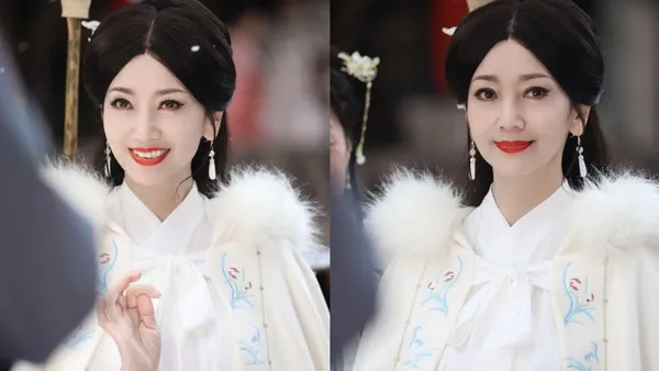 赵雅芝拍摄江南烟雨写真 着古装气质优雅梦回白娘子