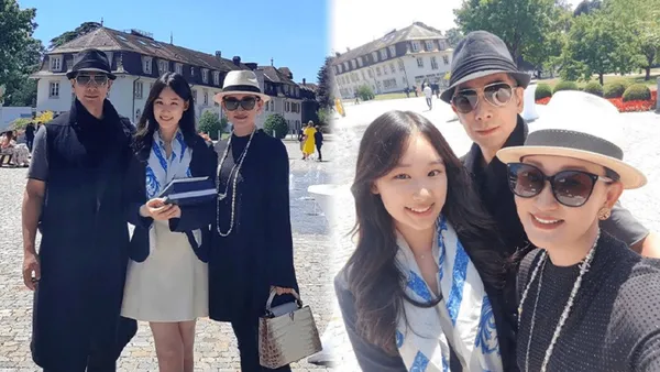 赵文卓夫妇参加爱女结业礼 一家三口合照超温馨