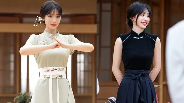 柳岩穿改良旗袍身材凹凸有致 蛮腰纤细事业线傲人