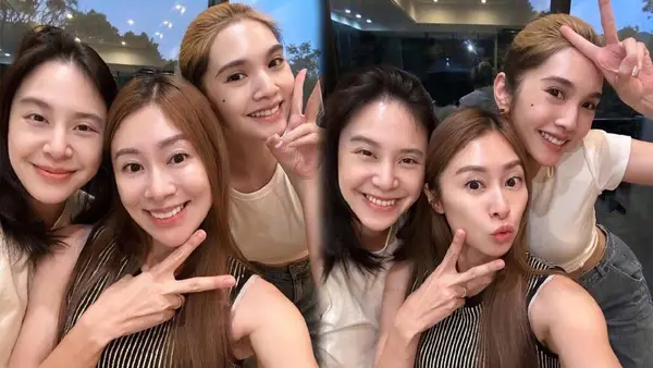 Rainie posted 4 in love photos of the three sisters happy than the feelings are still the same.