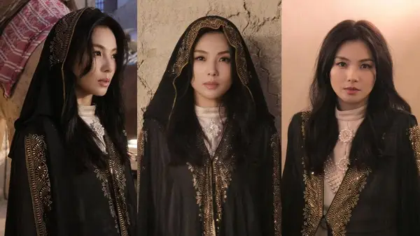 刘涛晒迪拜夜色异域风写真 穿金丝黑袍贵气十足