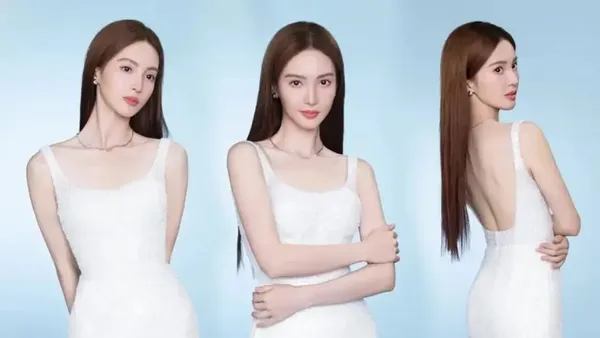 金晨着纯白色礼裙大秀美背 曲线曼妙温柔动人