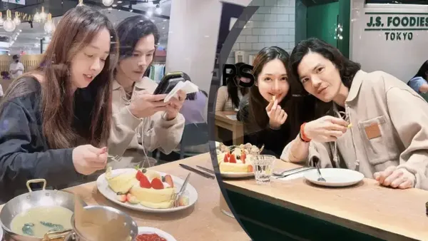 向佐晒与郭碧婷用餐合照 穿休闲装洋溢笑容太幸福