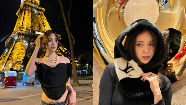 Ouyang Nana Sun Paris Street Shoot Fashion Lazy Beauty Like Oil Painting