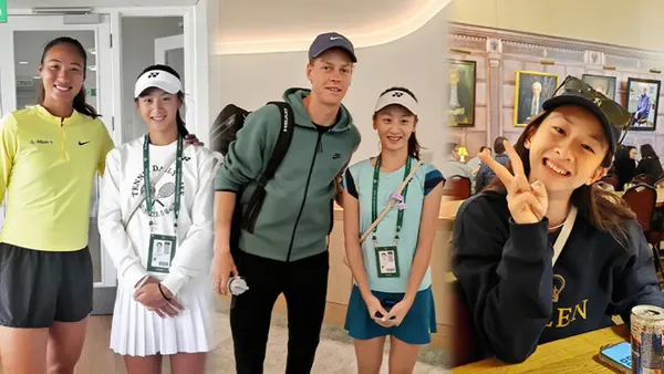 田亮带儿女参观剑桥大学 16岁森碟被赞又高又美