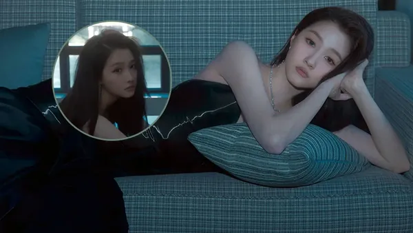 Guan Xiaotong is wearing a starlight t-tulle dress with beautiful and charming eyes that are gentle, affectionate, pure and agile