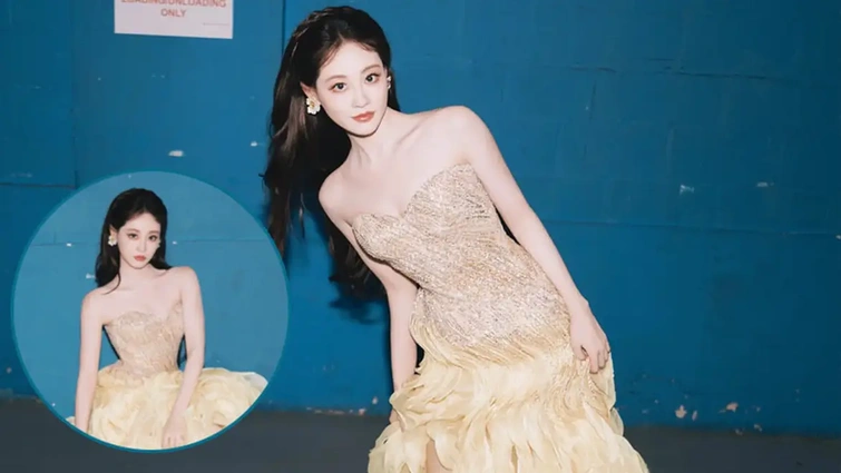 鎏金裙映夜！祝绪丹一亮相便点亮舞台