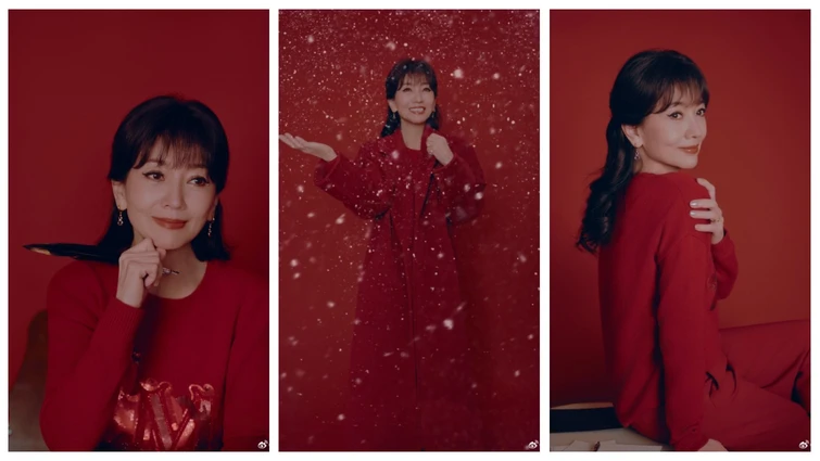 赵雅芝新春“九宫格”写真上线 六套红装演绎东方美韵