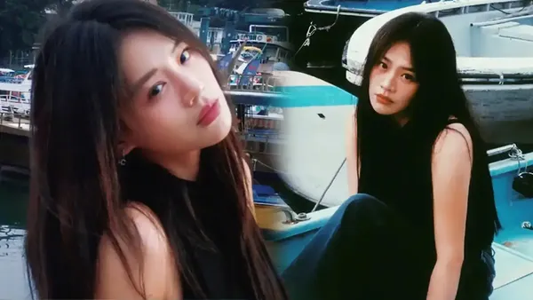 马思纯分享胶片感大片！在码头悠闲漫步十分惬意