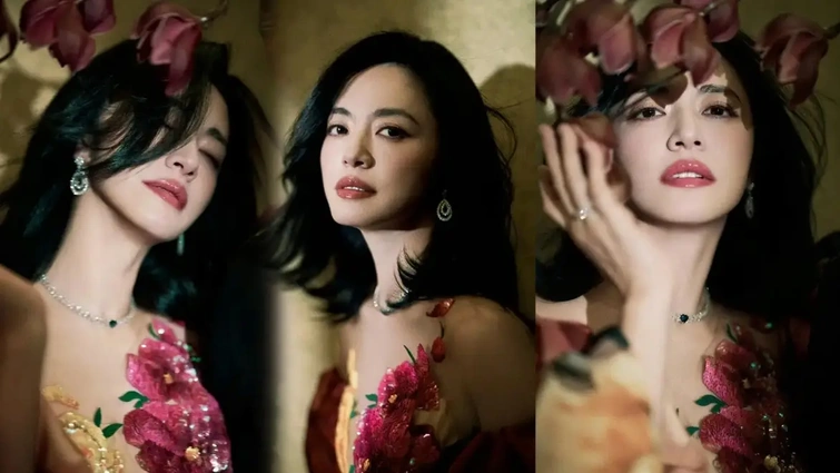 一袭繁花入镜 姚晨自带松弛高级感