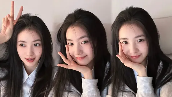 刘浩存六宫格自拍 解锁新春元气时刻