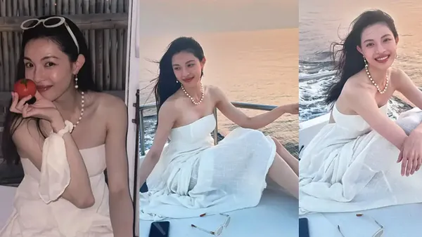 钟楚曦马尔代夫游艇大片释出 追海豚邂逅橘色日落