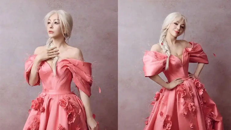 雪姨秒变在逃公主！王琳粉色玫瑰裙藏不住的春日浪漫