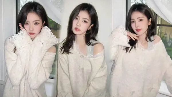 白鹿春日松弛感大片释出！白蕾丝毛衣露肩杀，甜酷氛围直接拉满