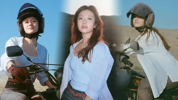 向着落日踩下油門！李蘭迪戈壁機車大片釋出，甜酷反差感驚豔全網
